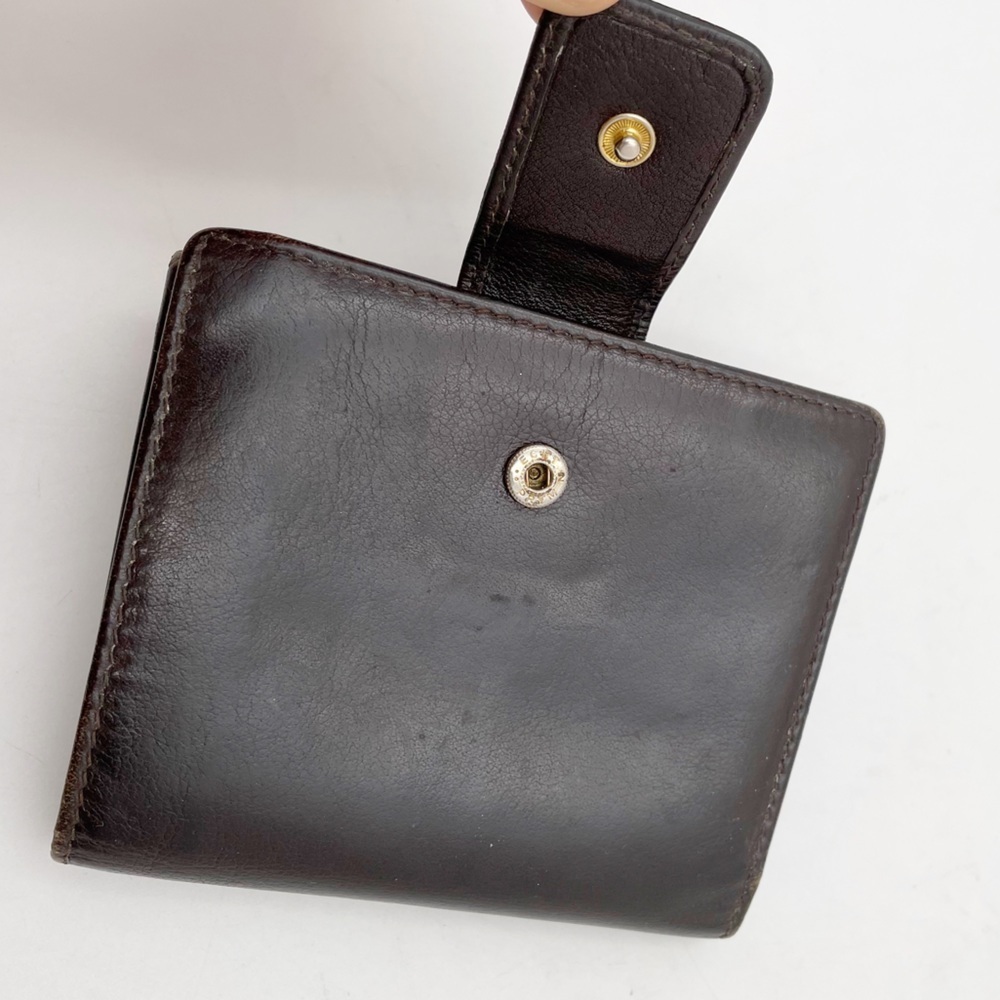 Vintage Gucci Bamboo Leather Brown Bifold Wallet - Picture 5 of 11